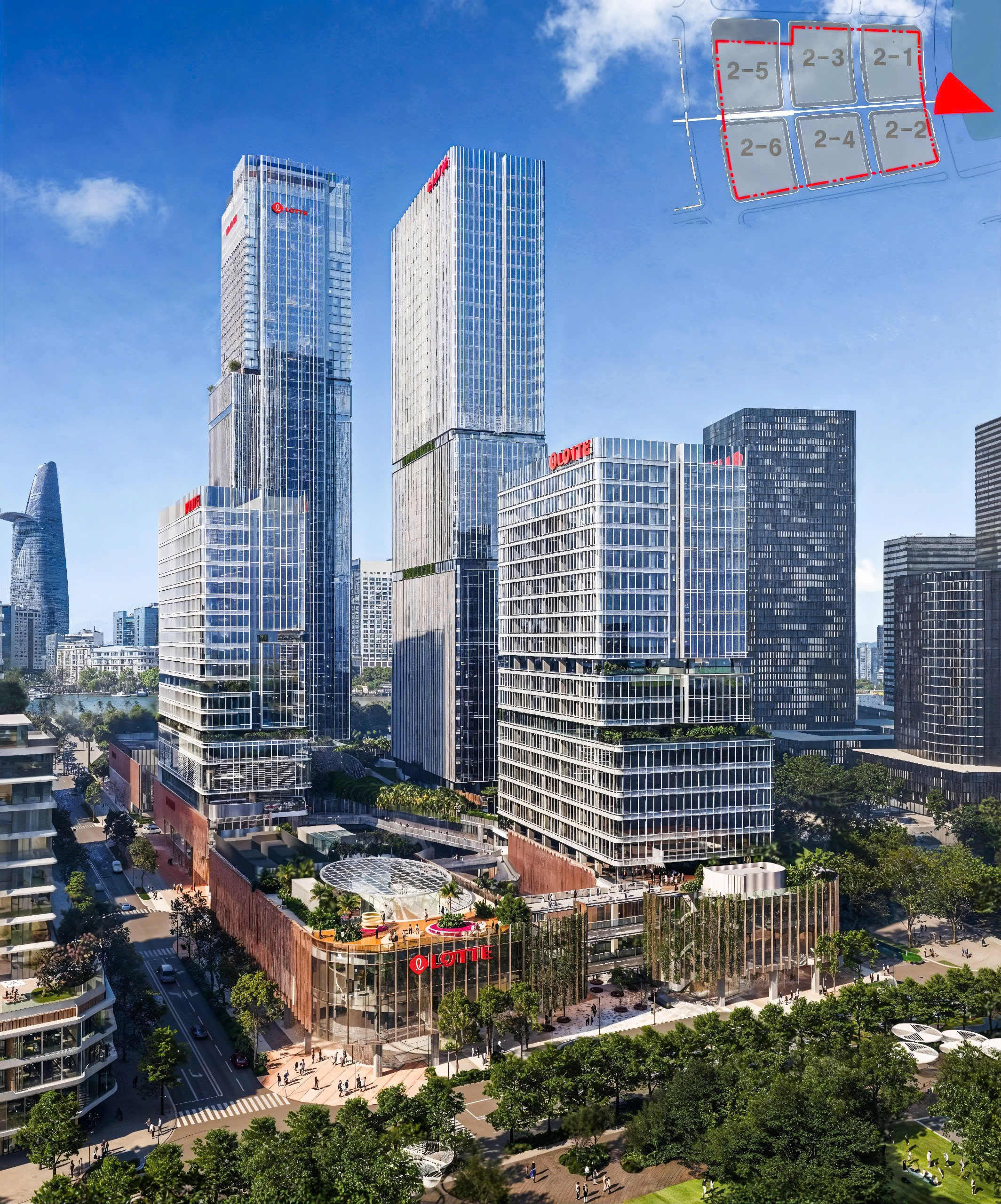 Phối cảnh dự án Lotte Eco Smart City Thủ Thiêm, khởi nguồn cho "siêu thương vụ" giữa Tập đoàn Lotte và Công ty cổ phần phát triển bất động sản Phát Đạt